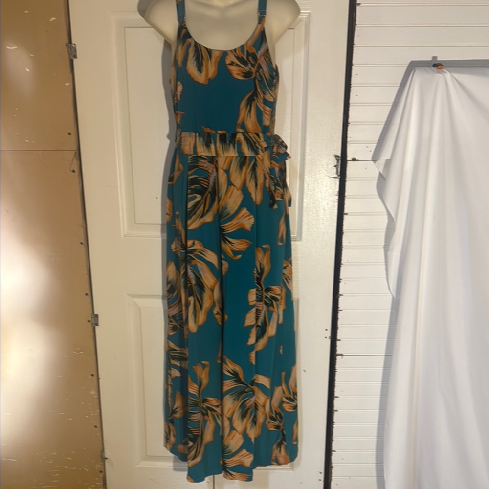 Floral Teal Jumpsuit